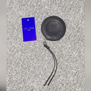 JIMMY CHOO for H&M Black Leather Logo Zip Around Coin Purse**MISSING ZIPPER PULL